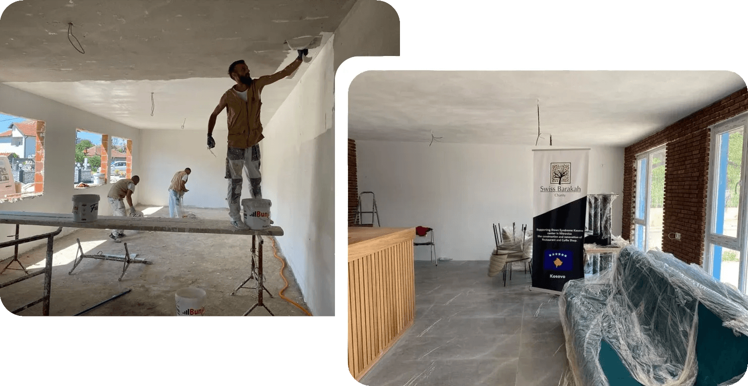 Construction of the Down Syndrome Center in Mitrovica, Kosovo by Barakah Charity.